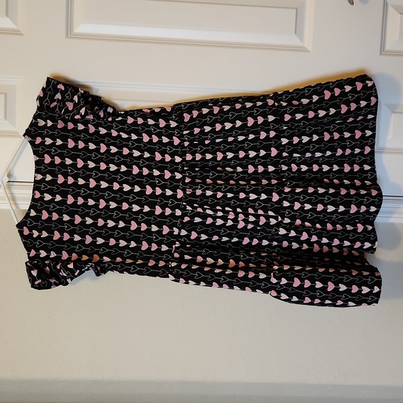 Entro Dress with Hearts Pink/ Black Size Medium - Picture 2 of 2